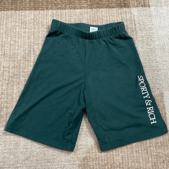 NEW SPORTY AND RICH GREEN SHORTS SZ EXTRA SMALL XS - Picture 1 of 4